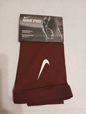 NIKE PRO dri fit sleeves 3.0 football maroon osfm NEW RARE